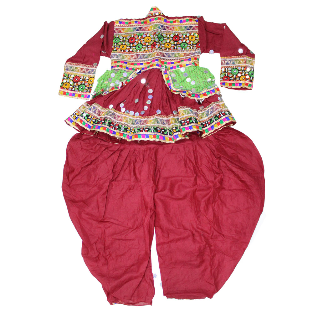 Gujarati Kedia Garba Dress for Boys Dhoti, Angrakha & Cap -Blue -  Itsmycostume