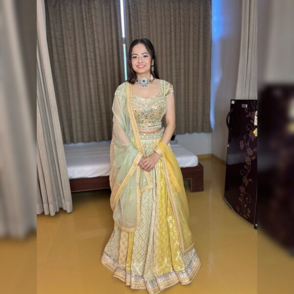 Multicolour Banarsi Lehenga - Image 3