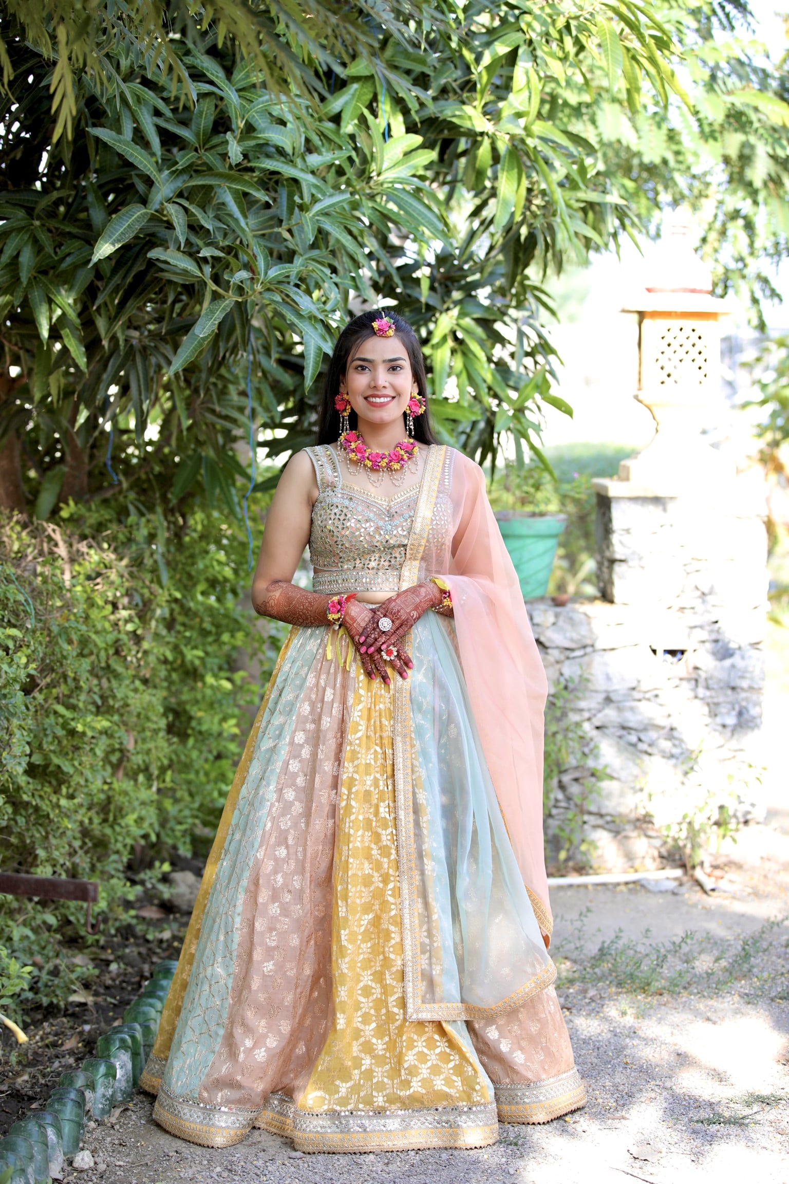 Raani Georgette Wedding Lehenga Choli For Women - Rent