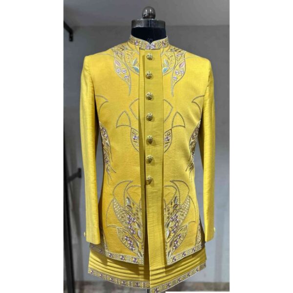 "Vibrant Haldi Ceremony dress rental, featuring stylish designs perfect for celebrating your special day with elegance and tradition."