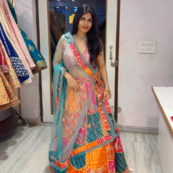 Stunning Multicolour Lehenga on Rent – 1 Outfit, 100 Memories! - Image 2
