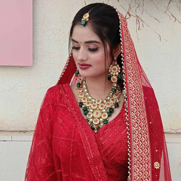 Gorgeous Glow-Up: Rent Designer Red Celebrity Lehenga Today! - Image 2