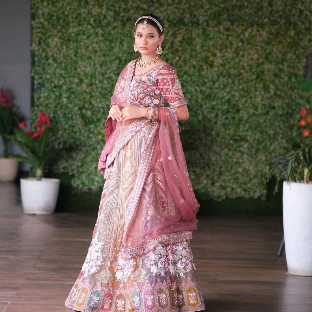 Top 1 Designer Multicolour Reception Lehenga – Shine Bright & Feel Special - Image 3