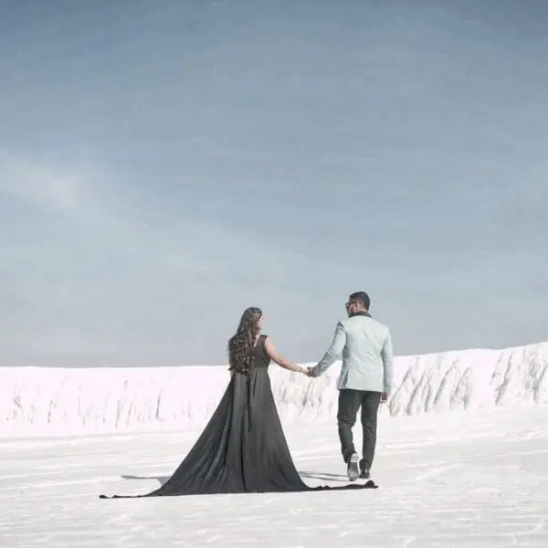 Capture Romance in White: Marble Slurry Photoshoot in Udaipur - Image 2