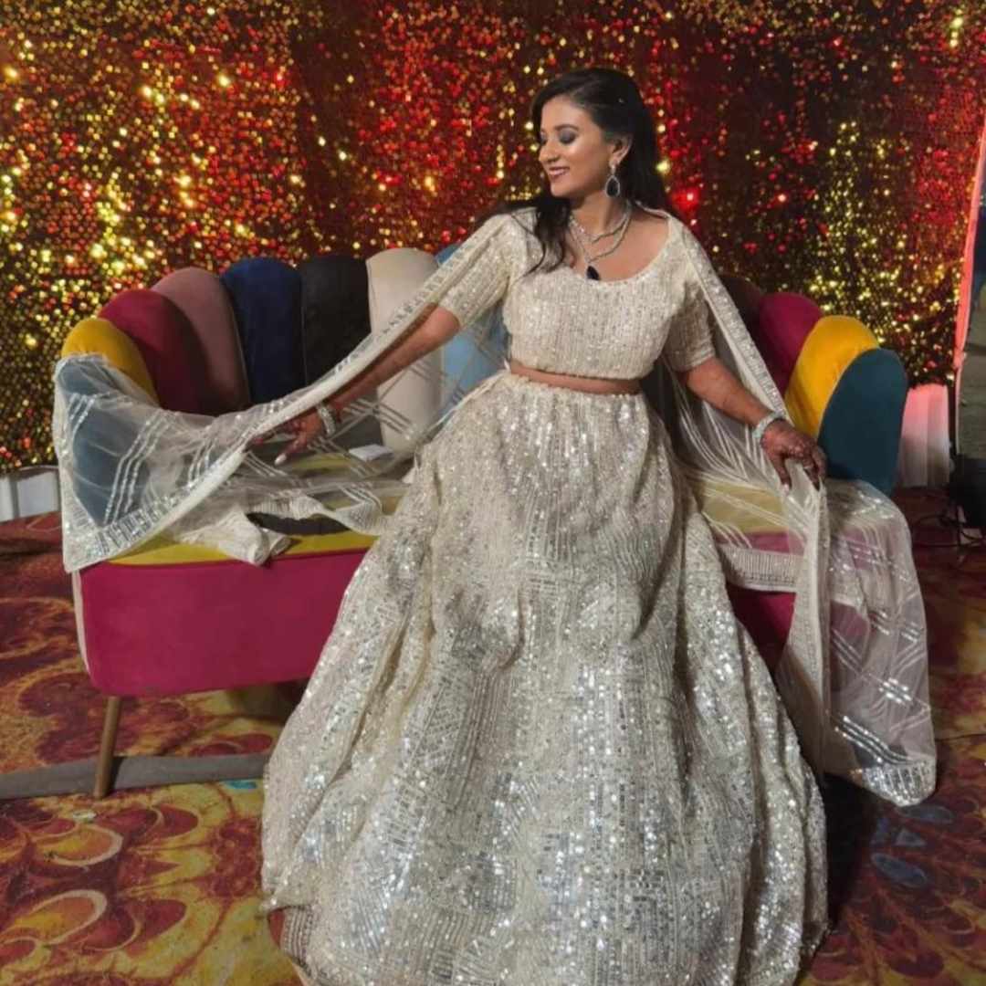 Top 1 Elegant Thread Work Lehenga on Rent – Look Ethereal - Image 2