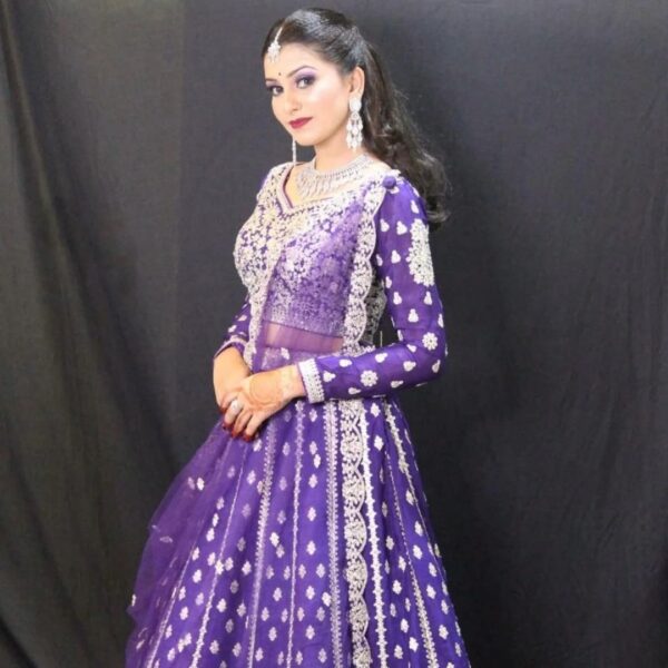 Affordable Purple Gota Lehenga Rental –  1 Look Royal for Less - Image 2