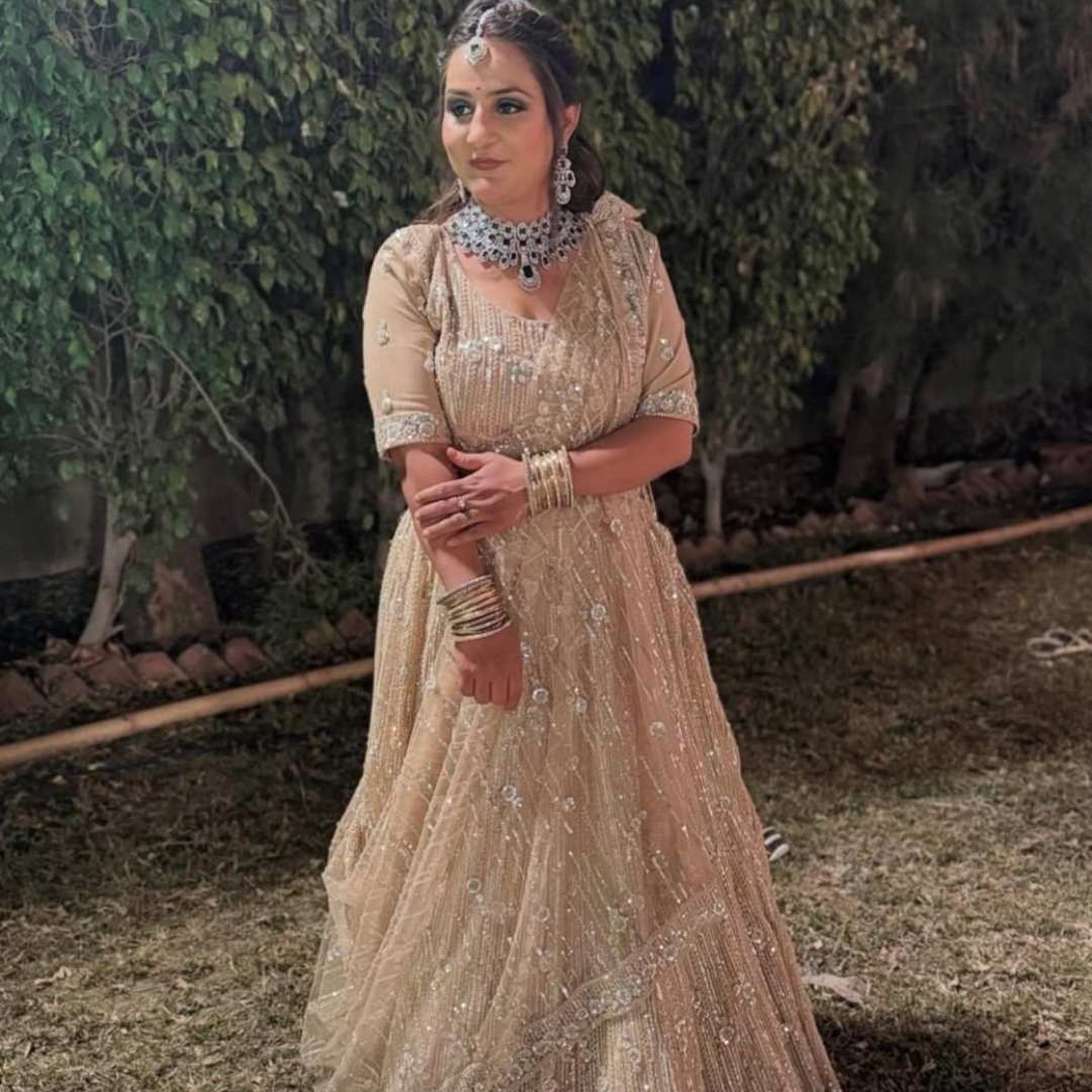 Timeless 5-Star Golden Designer Lehenga Rent – Shine Bright with Fancyano Udaipur - Image 3