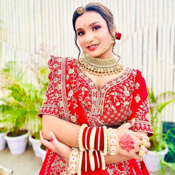 Mesmerizing Red Mor Designer Lehenga for Unforgettable Elegance - Image 2
