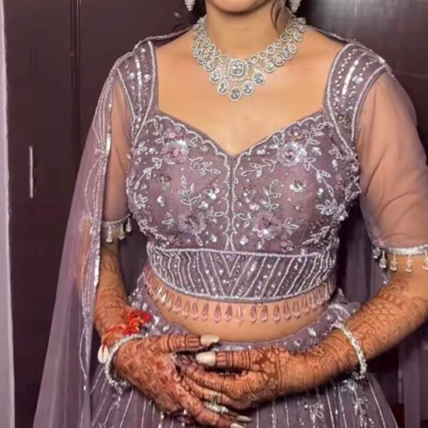 Top 1 Purple Net Sangeet Lehenga – Dance Free & Feel Gorgeous - Image 2