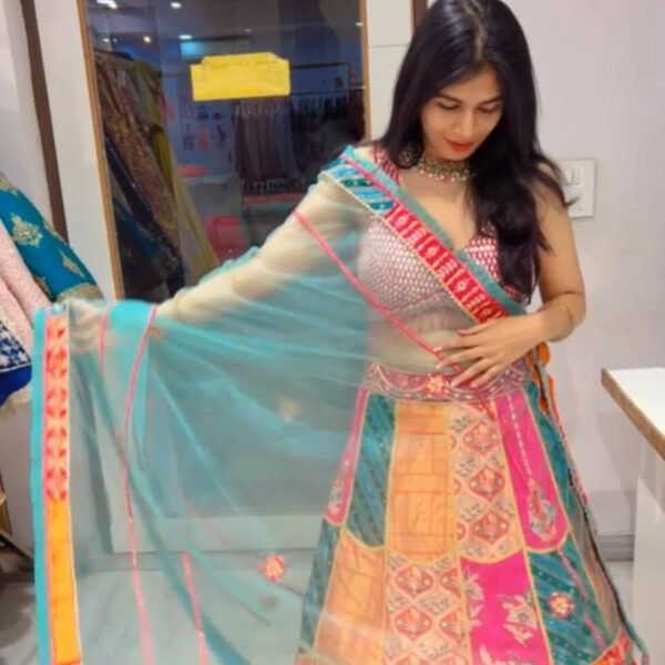 Stunning Multicolour Lehenga on Rent – 1 Outfit, 100 Memories! - Image 3