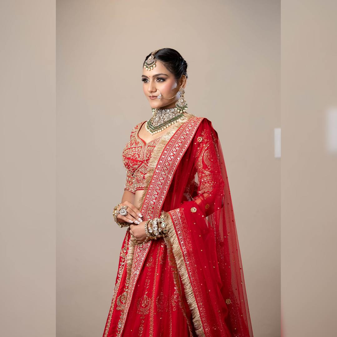 Top 1 Designer Bridal Hand Worked Heavy Lehenga – Feel Royal, Walk in Elegance - Image 3