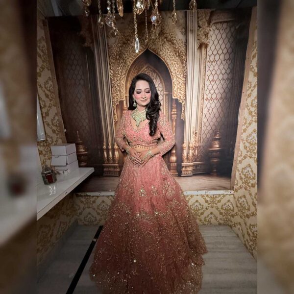 ✨ Golden Hand Work Lehenga on Rent – Royal Elegance for Weddings & Celebrations - Image 5