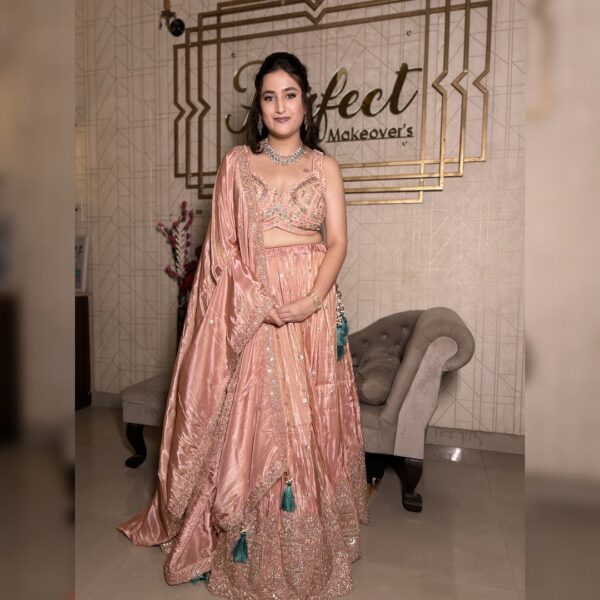✨ Top 1 Designer Fancy Crop Top Bridesmaid Lehenga – Look Stylish & Elegant for Weddings - Image 9