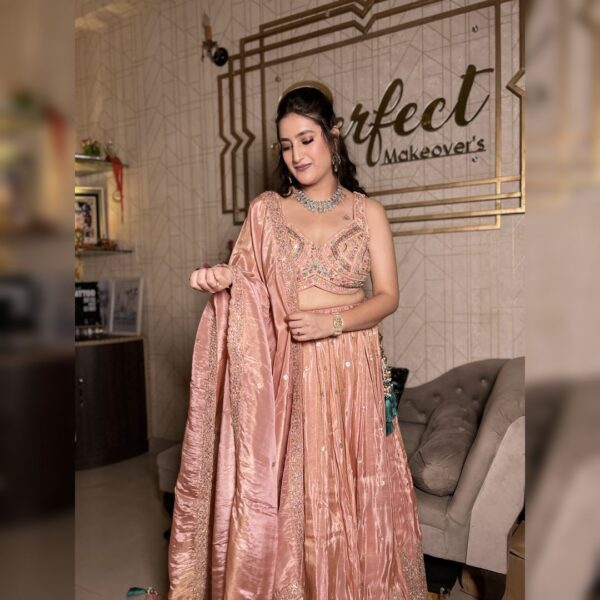 ✨ Top 1 Designer Fancy Crop Top Bridesmaid Lehenga – Look Stylish & Elegant for Weddings - Image 5