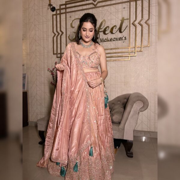 ✨ Top 1 Designer Fancy Crop Top Bridesmaid Lehenga – Look Stylish & Elegant for Weddings - Image 3