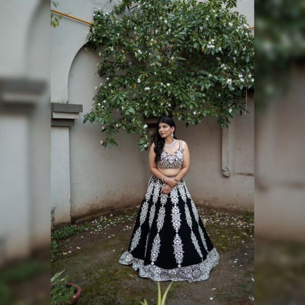 ✨ Top 1 Stylish Black Crop Top Lehenga – Look Glamorous & Confident Instantly - Image 6