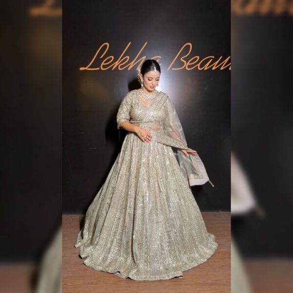 Exclusive Chiku Designer Lehenga on Rent – Elegant Bridal & Party Wear at Fancyano Udaipur - Image 4