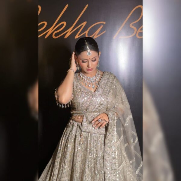 Exclusive Chiku Designer Lehenga on Rent – Elegant Bridal & Party Wear at Fancyano Udaipur - Image 5