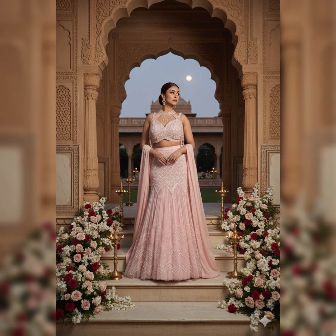 fish cut lehenga on rent available at fancyano udaipur