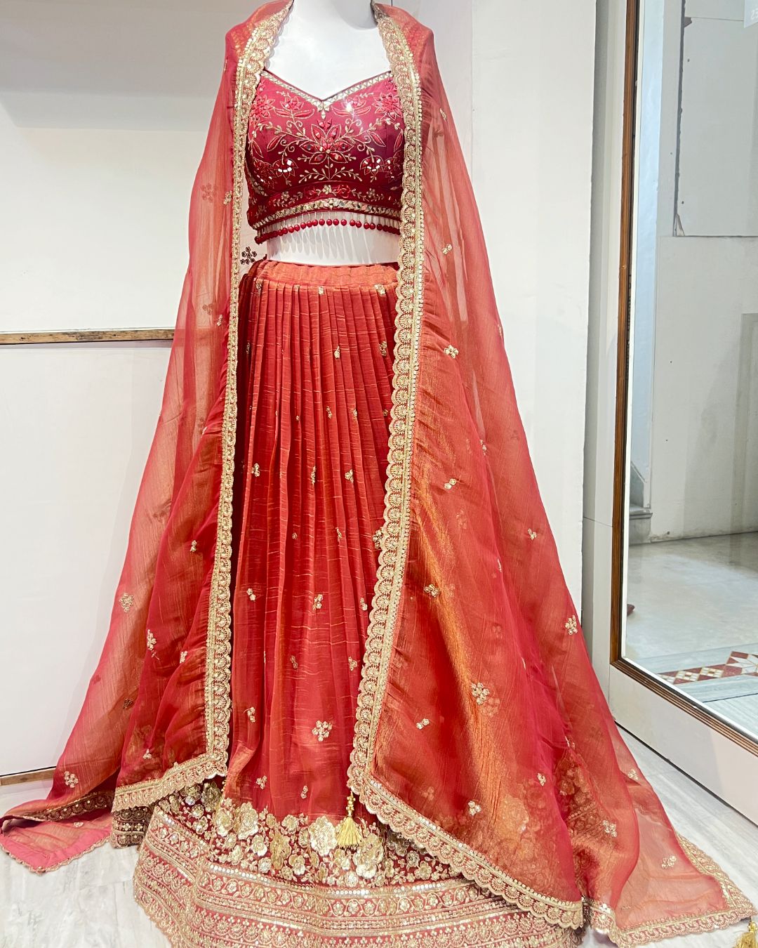 Stylish girlish fancy lehenga rental in Udaipur for wedding and festive celebrations