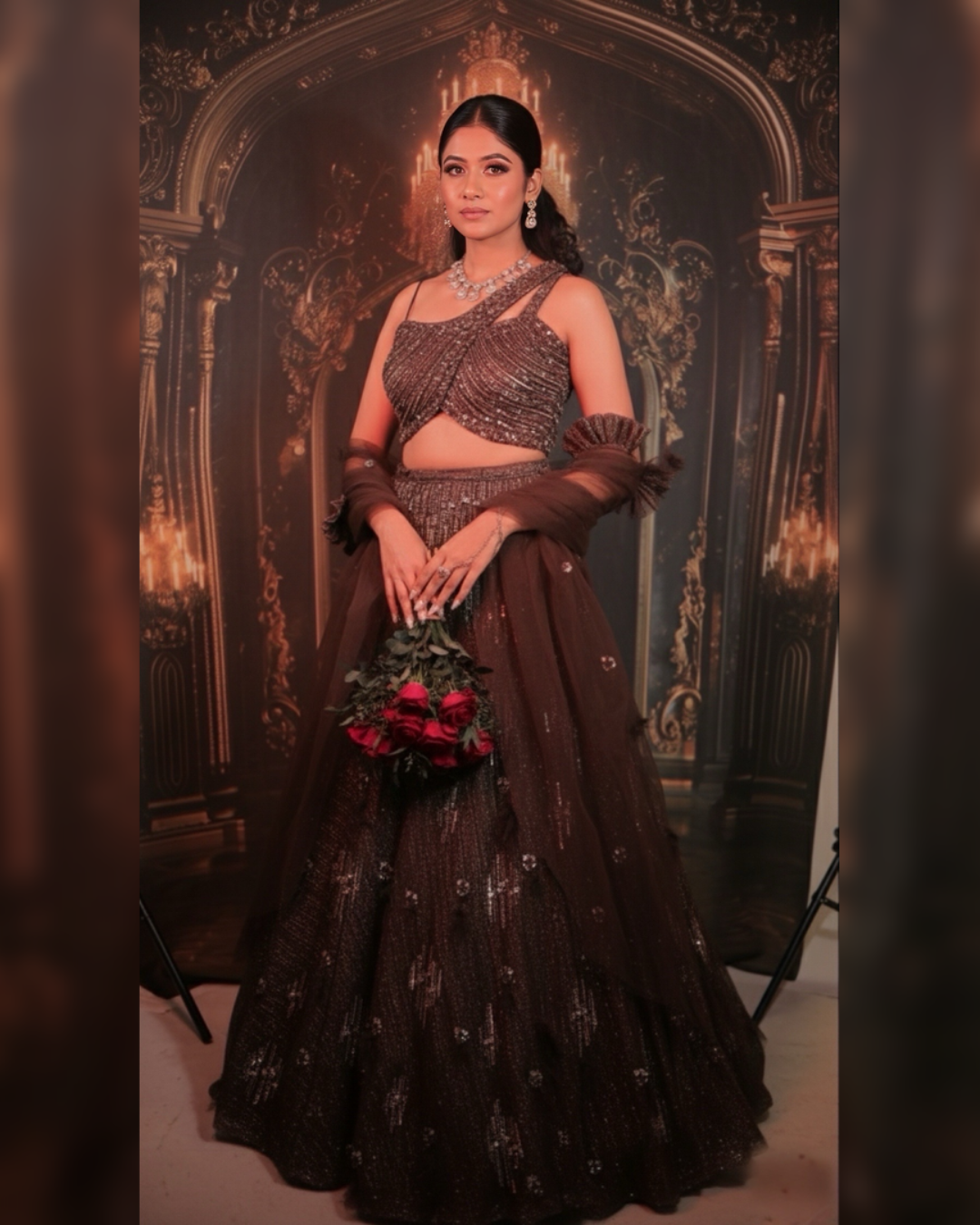 Stylish designer bridal fish style rent in Udaipur for wedding and reception celebrations