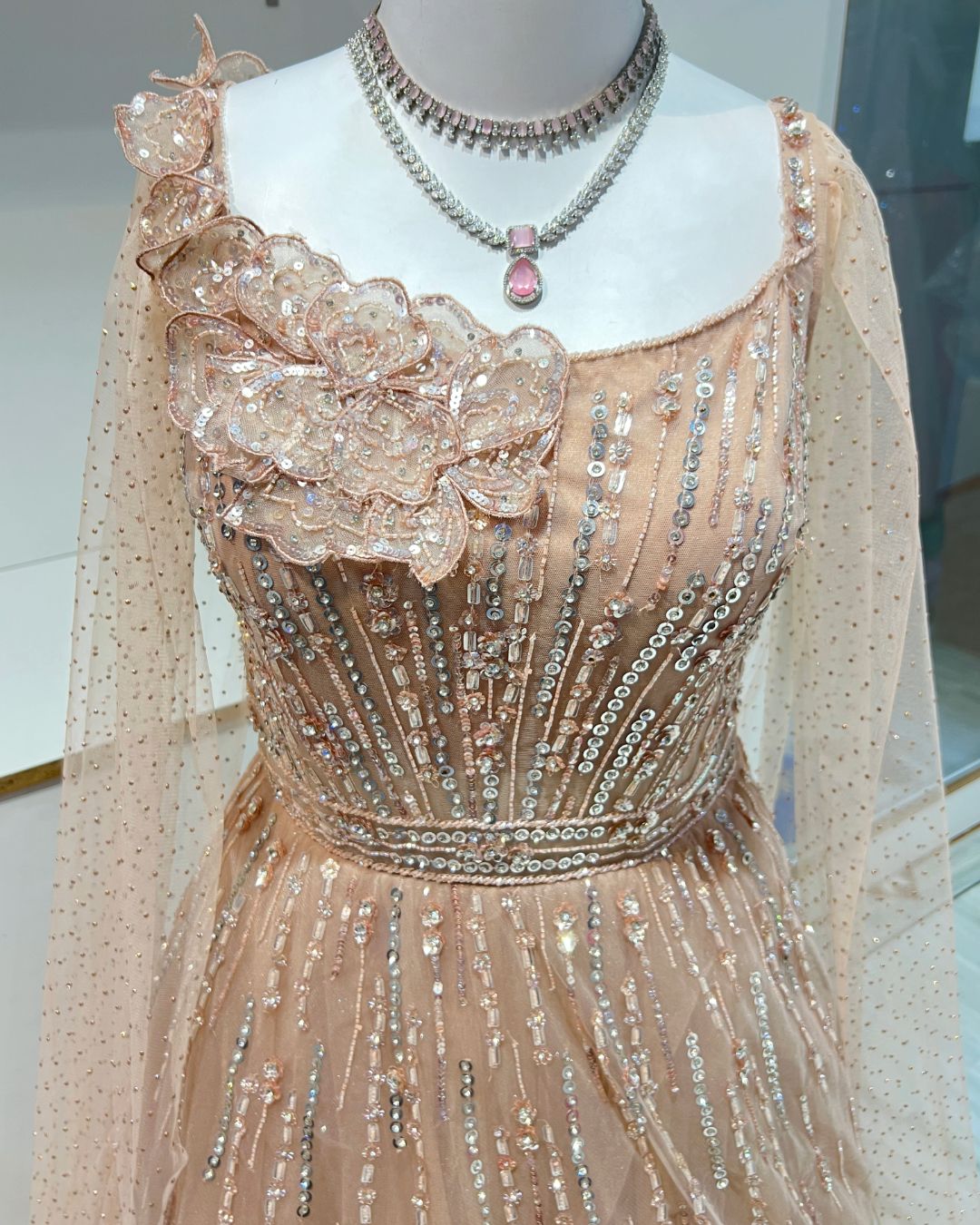 Chiku Bridal Ball Gown Rent in Udaipur by Fancyano