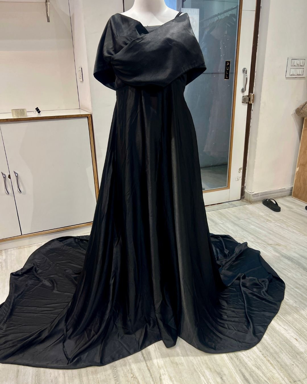Designer gown for marble slurry photoshoot in Udaipur
