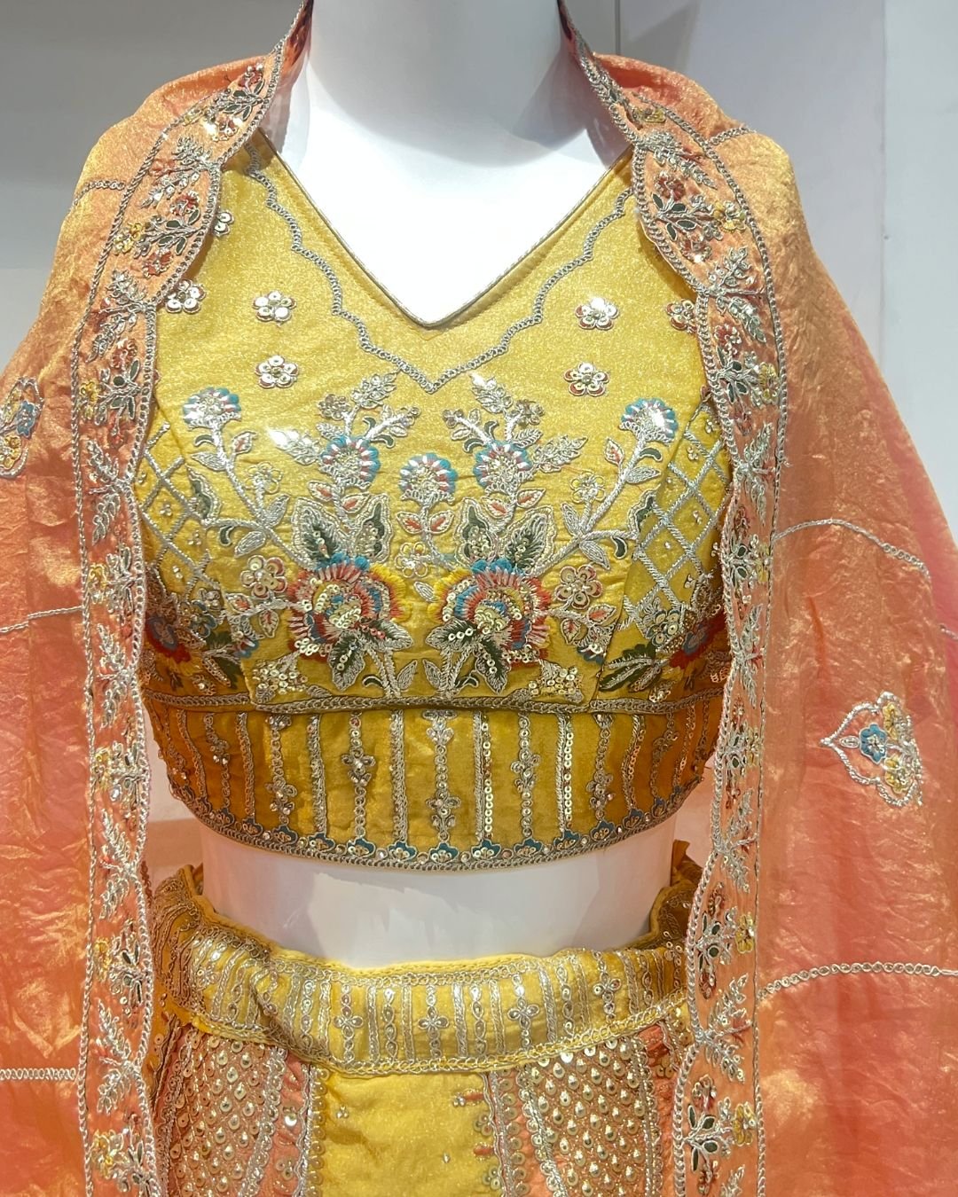 Rust Multicolour Lehenga in Udaipur – Vibrant Wedding Elegance & Designer Glamour - Image 2